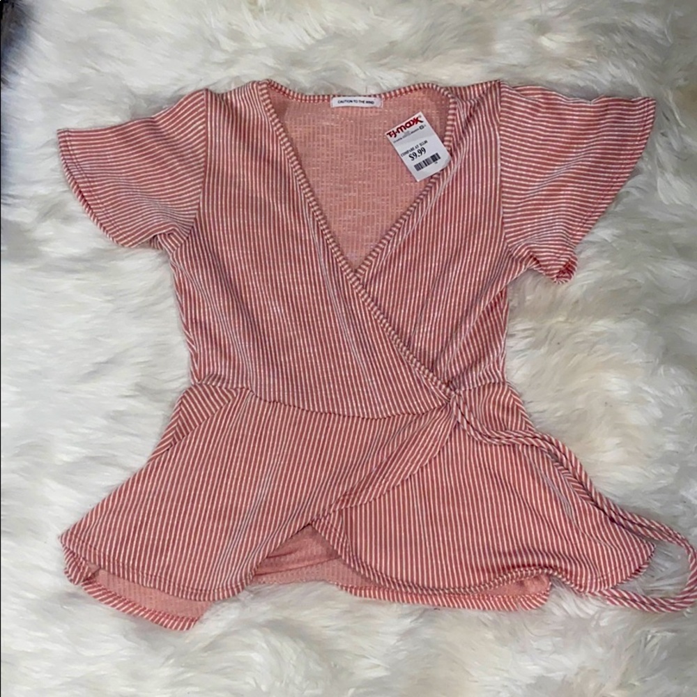 V neck crossed blouse